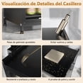 thumbnail image 4 of Mueble para Trastes de Cocina, Organizador de Trastes de 3 Niveles con Puerta, Estante de Microondas, Gabinete para Cocina, 59x45x28 CM, 4 of 9