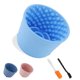 thumbnail image 1 of Tazones Lentos para Perros Unique Bargains, Tazón de Lamido de Silicona con Cepillo y Raspador, Base Antideslizante, Comedero Lento para Aliviar la Ansiedad y la Salud Oral, Azul Lago, 1 of 7