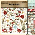 thumbnail image 1 of Retro Patterns Scrapbook Craft Paper Kit for Scrapbook Journaling Supplies, for Cardmaking Junk Journal Decorative Cardstock Background Decor Paper, 1 of 8