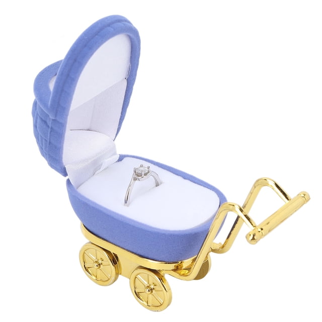 Adorno De Carro De Bebé, Joyero Con Forro Flocado, Lindo Escritorio Para Anillos, Pendientes Para Dientes De Leche