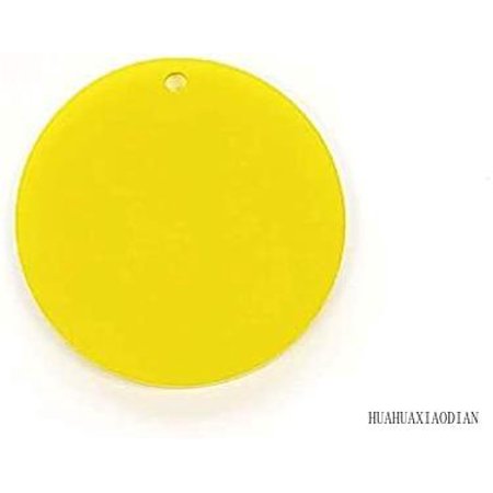 

Set Of 25 Units - Disc - For Kchains Or Jewelry 1/8 i Circle Blank Craft Plastic- Rnd She- Polished Eds - Optional K Ring (Yellow Solid 4 Inch)