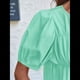 thumbnail image 5 of Camisetas Babydoll Peplum con Mangas Abullonadas para Mujer, de Algodón Ahumado Plisado, Holgadas e Informales, de Verano. Calabaza Verde L, 5 of 10