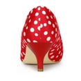 thumbnail image 4 of Unique Bargains Women's Pointed Toe Polka Dots Kitten Heels Pumps, 4 of 7