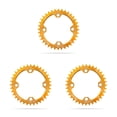 thumbnail image 3 of Soidarity Juego de cadenas de bicicleta, rueda de cadena de manivela de bicicleta redonda, accesorio de mejora de placa de diente ligero Amarillo 38T 3piezas, 3 of 6