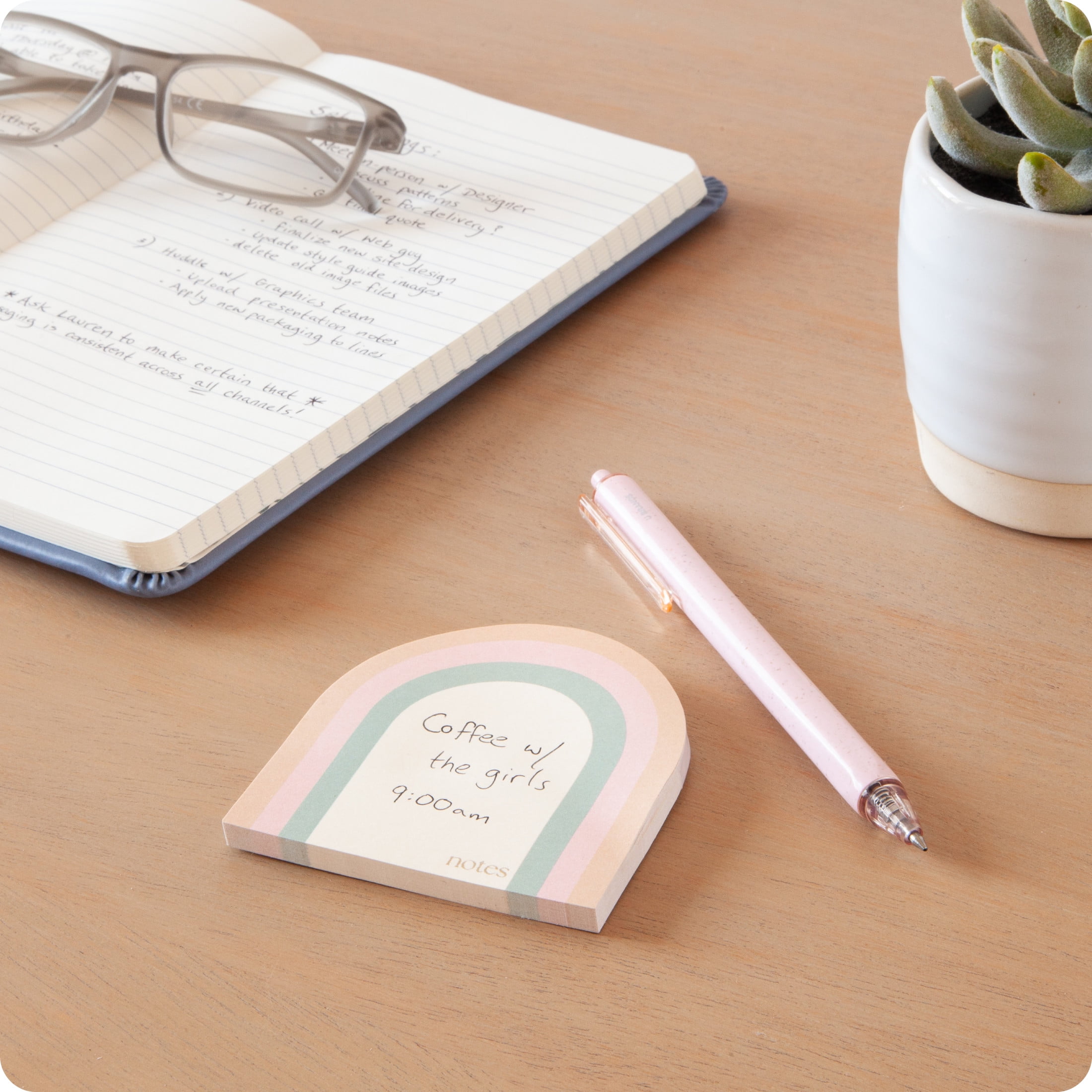 U Brands Sticky Notes, 3 x 3 in., 60 Sheets, Folklore Fauna