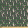 thumbnail image 2 of Ambesonne Woodland Fabric by the Yard Upholstery, Repeating Naked Trees Art, 10 Yards, Pale Salmon Dark Grey, 2 of 5
