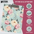 thumbnail image 5 of Fashion Clipboard (2 Pack), Standard A4 Letter Size, 12.5" x 9", Wooden Clipboard, Low Profile Clip with Retractable Hanging Tab, Decorative Clipboard, by Better Office Products (Floral Designs), 5 of 5