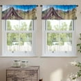 thumbnail image 2 of LALILO Kitchen Curtain Valance Halloween Happy Halloween Rod Pocket Window Curtain 52"x 18" Set of 2, 2 of 7