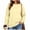 Yellow, variant on Women's Fashion Oversized Plain Sweatshirt Soft Fleece Lined Crew Neck Long Sleeve Loose Pullover Casual Fall Winter Daily Outfits Yellow