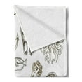 thumbnail image 2 of Diving Soft Flannel Fleece Throw Blanket, Life of Aquaticmed Marine Mermaid Snorkeling Octopus Sketchy Design, Cozy Plush for Indoor and Outdoor Use, 60" x 80", Olive Green White, by Ambesonne, 2 of 5