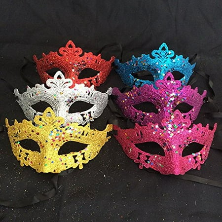 Liangxiang New Women Eye Mask Xmas Masquerade Party Dress Carnival Fancy Ball Costome Random Color