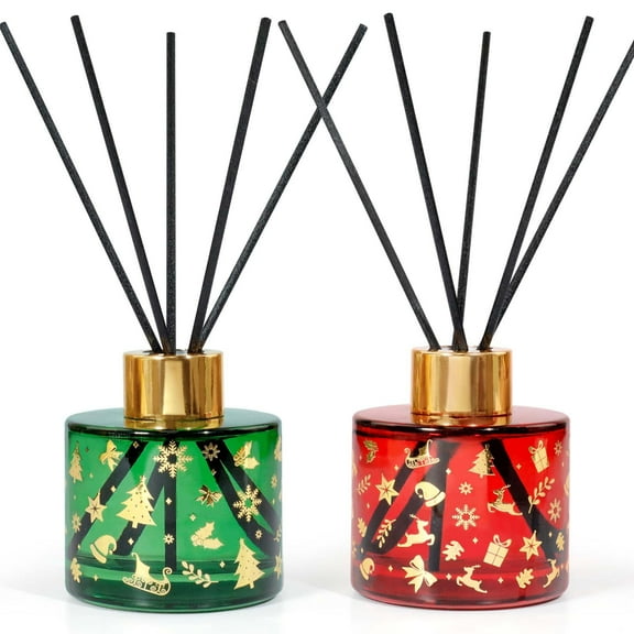 LA BELLEFÉE Christmas Reed Diffusers Holiday Scents Home Fragrance for Seasonal Decor, Set of 2