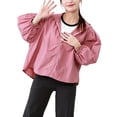thumbnail image 2 of TGSLY Women's Hooded Jacket Lightweight Zip-Up Solid Color Fall Hoodies Relaxed Casual Puff 3/4 Sleeve Outdoor Hooded Coat with Elastic Cuffs XL, 2 of 9