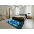 thumbnail image 4 of Ahgly Company Indoor Square Patterned Deep Sky Blue Area Rugs, 3' Square, 4 of 6