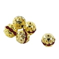 thumbnail image 1 of 100 Pieces Rhinestone Beads Hollow-out DIY Metal  Ball Bead Handmade Popular Jewelry Supplies Making Findings Parts Silver/Rhinestone 12mm, 1 of 7