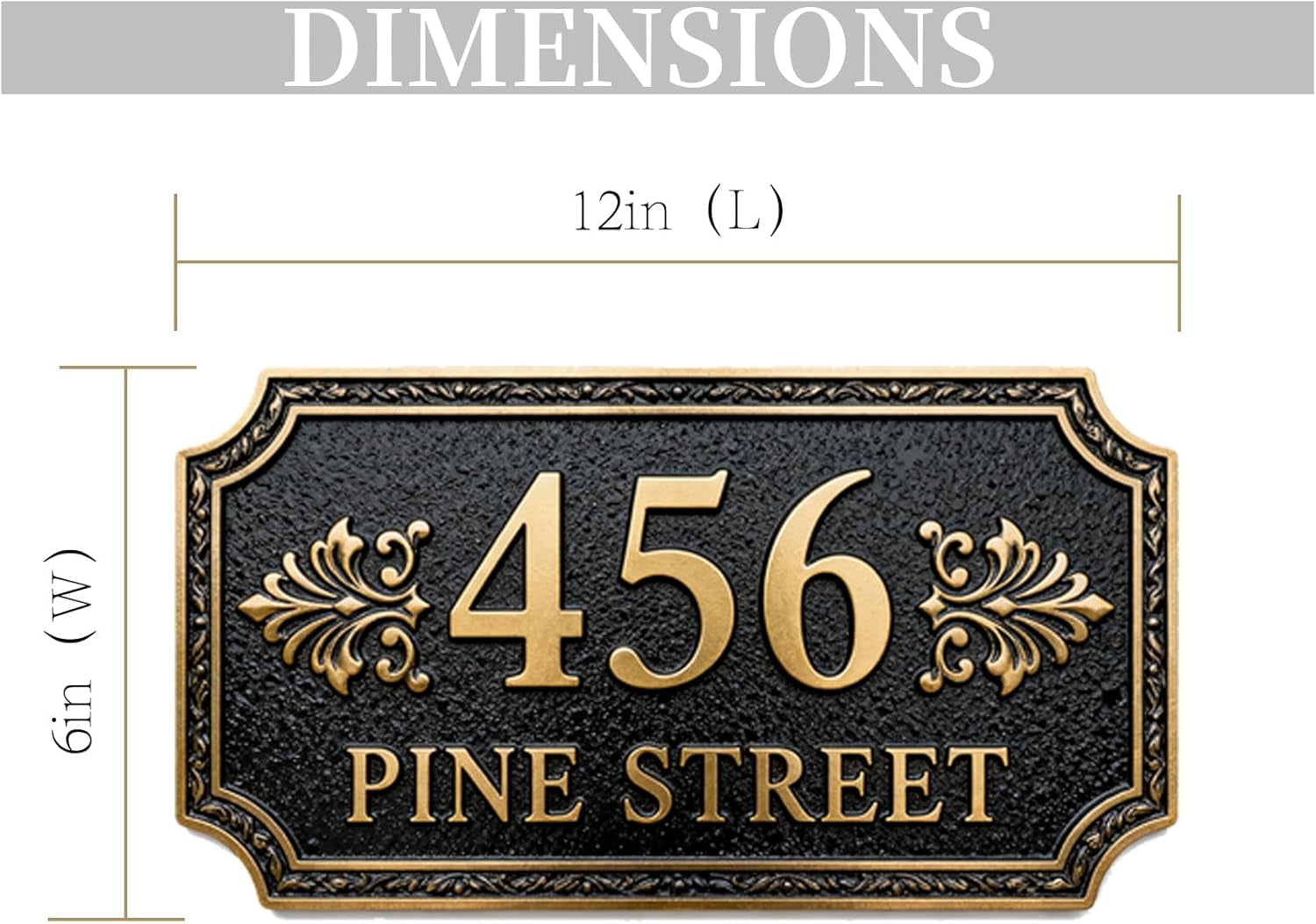 Customized House Address Plaques Outdoor House Number Sign Custom Street Metal Signs Mailbox Door Room Classic Wall