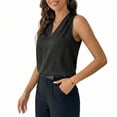 thumbnail image 2 of Gingprous V Neck Pleated Tank Tops for Women Sleeveless Casual Business Blouse Summer Spring Lightweight Comfy Vest Shirt, 2 of 8