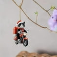 thumbnail image 5 of 1Pcs Cat Christmas Ornament With Santa Hat ,Cat Ornaments for Christmas Tree,Animal Cute Black White Cat Flat Acrylic Tree Ornaments,Cute Kitten Lovers Gift Xmas Hanging Decor for Car Holiday,Black, 5 of 6