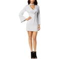 thumbnail image 1 of Kensie Robe Ras du Cou Torsadée pour Femmes, Gris, Grand, 1 of 1