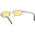 thumbnail image 4 of 90's Small Rectangle Sunglasses Slim Arms Color Tinted Lens 45mm (Bronze / Orange), 4 of 4