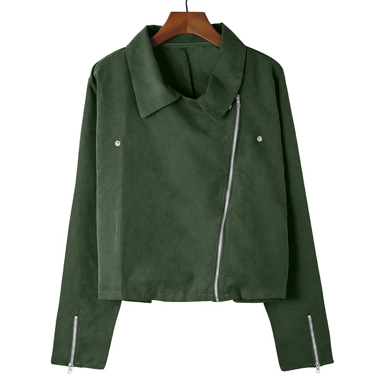 YanHoo 2023 Clearance Womens Leather Jacket 2023 Faux Suede