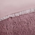 Mainstays Shaggy Faux Fur 3 Piece Pink Comforter Bed Set, Comforter and