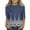 34Dark Blue, variant on Girls 3/4 Sleeve Vintage Floral Print T Shirts Boho Colorful Flower Crewneck Casual Kids Tops Beige 130