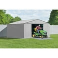 thumbnail image 3 of Arrow Classic 14 x 12 x 7 ft Flute Grey Steel Storage Shed, 3 of 19