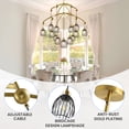 thumbnail image 3 of LovingAHome 13-Light Gold Farmhouse Chandelier, Rustic Industrial Large Foyer Lighting Fixtures, Adjustable High Ceiling Hanging Pendant Lights for Living Room,Staircase Entryway, 3 of 8