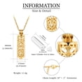 thumbnail image 2 of Cremation Urn Pendant Necklace with Hollow Cylinder Vial Keepsake Urn Cremation Jewelry Memorial Lockets for Ashes for Women Men, 2 of 5