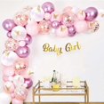 thumbnail image 1 of Sweet Baby Co. Girl Butterfly Baby Shower Decorations for Girl Party Decoration with Pink and Purple Mauve, Rose Gold Balloons Arch Garland Kit, Banne, 1 of 4