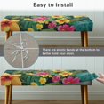 thumbnail image 5 of Psesaysky Sretch Bench Covers Slipcover Tropical Hibiscus Flower Print Dining Bench Cover with Elastic Band Home Decor Washable Rectangle Piano Chair Cover for Dining Room, Living Room, Garden, 5 of 7