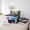 thumbnail image 5 of Erosebridal Truck Bed In A Bag With Sheets,Cartoon Dinosaur Bedding Set Cool Dino Car Twin Comforter Set 7 Piece Green Tropical Botanical Wildlife Sheet Set With Comforter, 5 of 5