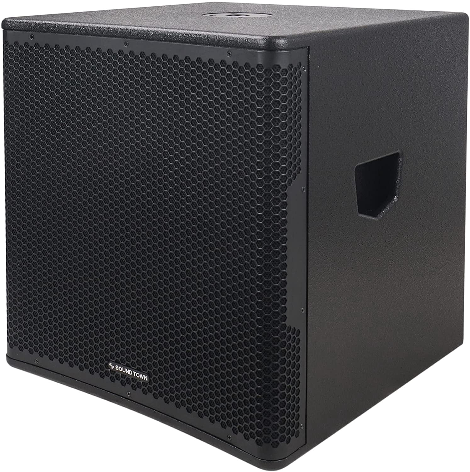Sound Town OBERON Series 15" 1400W Powered PA/DJ Subwoofer with Class-D Amplifier, LPF and Selectable DSP Output Modes, 4" Voice Coil, 100 oz Magnet, Birch Plywood, Black (OBERON-15SPW)