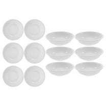 Appetizers 12 Pcs Ktchen Dipping Sauce Dishes Seasoning Round Small Bowl White