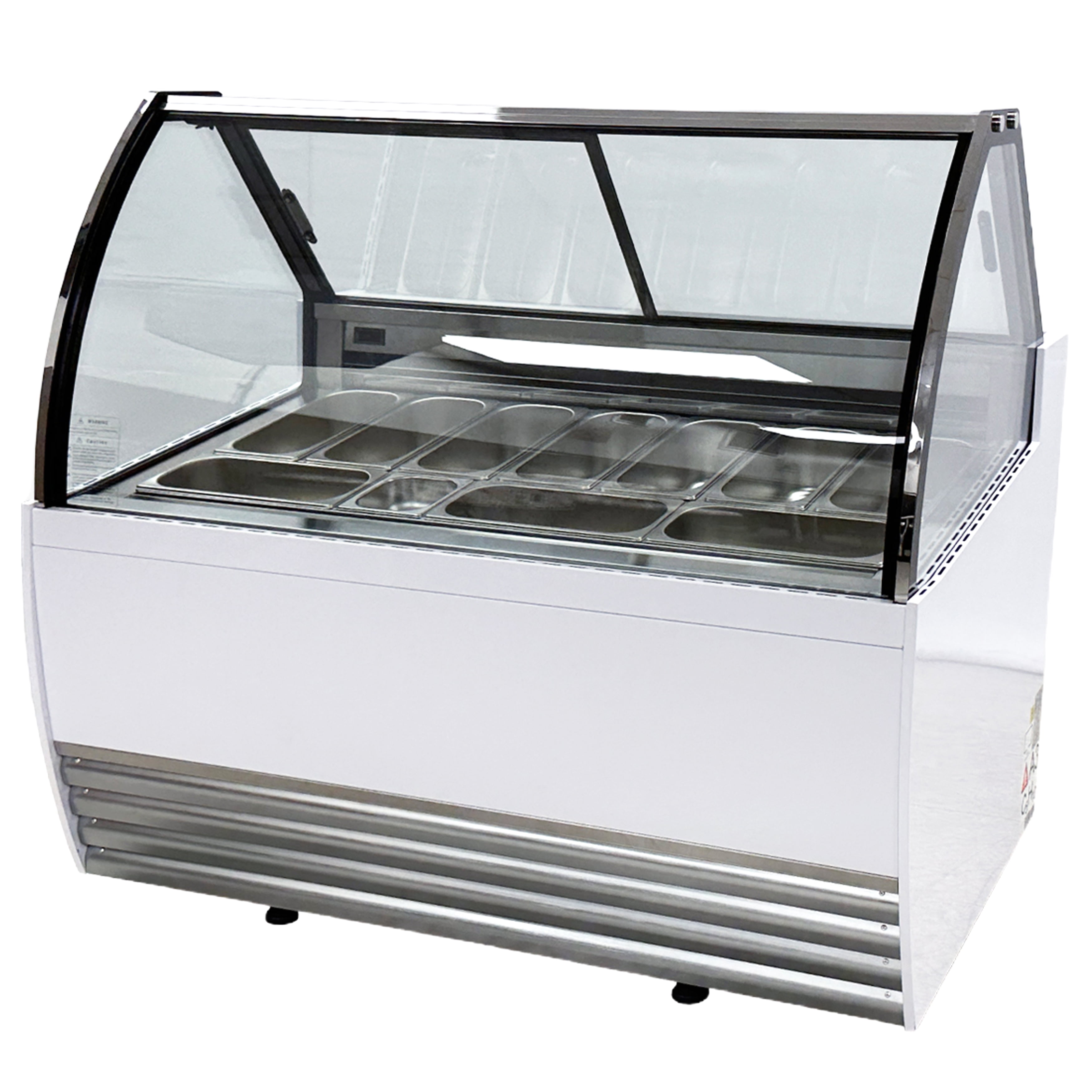 55.5 in. 10 Pan Gelato Display Freezer, Ice Cream Display Freezer, Gelato Showcase Dipping Cabinet NSF Certified
