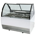 thumbnail image 3 of 55.5 in. 10 Pan Gelato Display Freezer, Ice Cream Display Freezer, Gelato Showcase Dipping Cabinet NSF Certified, 3 of 12