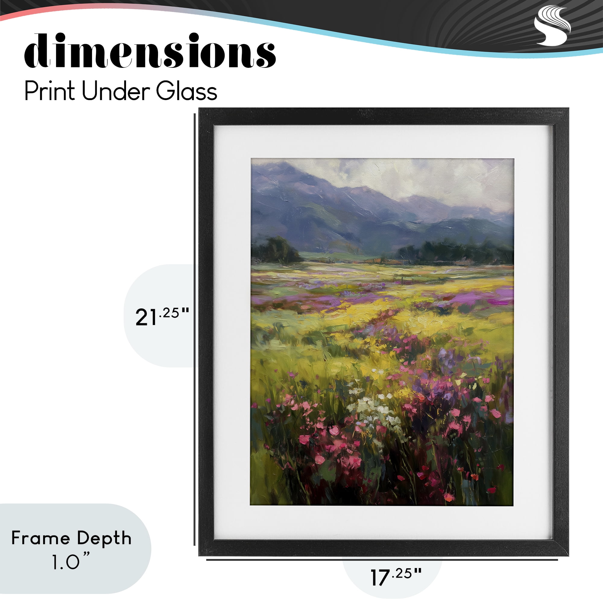 Stupell Industries Vast Horizon Of Flowers Black Framed Print Under Glass, design by Svetlana Aleynikova