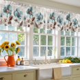 thumbnail image 3 of 2 Pack Blue Broccoli Valance for Window Farmhouse Rustic Floral Retro Victorian Style Kitchen Valance Rod Pocket Short Curtain Topper Decorative Window Treatment for Living Room Bedroom 60"x18", 3 of 8