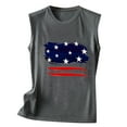 thumbnail image 4 of OAVQHLG3B Summer Tops for Women 4th of July Outfits for Women Patriotic ShirtsWomen's Fashion Round Neck Independence Day Printing Sleeveless Tops, 4 of 4