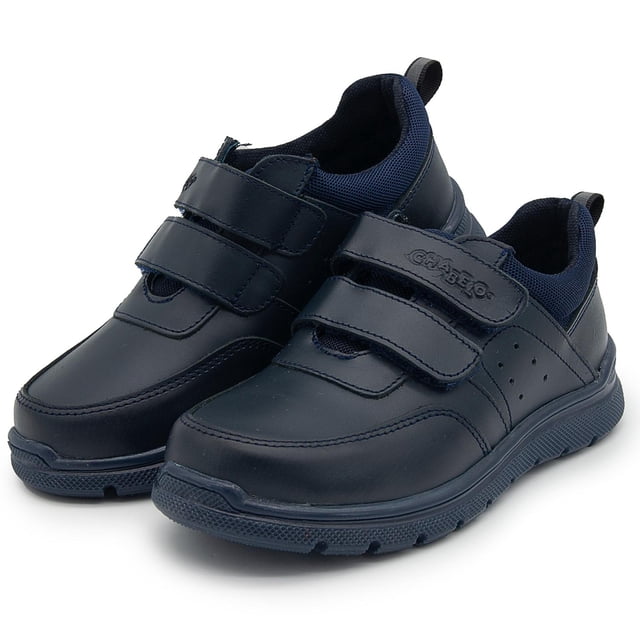 Zapato Chabelo Casual Niño Piel Antiderrapante Marino Velcro azul marino 24.5