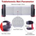 thumbnail image 3 of Red de tenis de mesa, red telescópica ajustable, red de reemplazo de tenis de mesa, estructura de viaje móvil, adecuada para todo tipo de mesas Adepaton WL-00530, 3 of 7