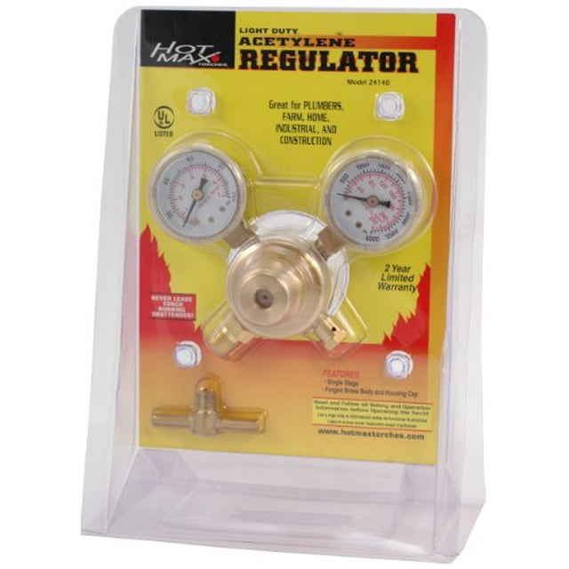 Hot Max 24140 Régulateur d'Acétylène 045 pour PSIG Light Duty 2-15