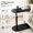 Black, variant on C Shaped Adjustable Height Side Table, 360° Swivel End Table for Couch, Laptop Desk for Sofa, Bed, Bathtub, Rotating Tabletop, Slide Table