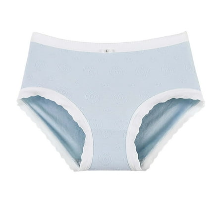 HCURIBAD Panties for Women Clearance Women s Cotton Panties Breathable Traceless Hip Wrap Triangle Panties Seamless Underwear Cotton Underwear No Show Underwear  1x Ladies Panty Light Blue L