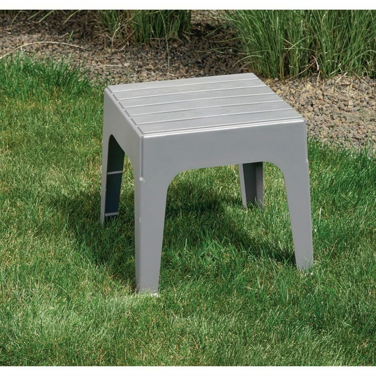 Adams big easy square portobello polypropylene stackable side table discount