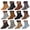 Multicolor, variant on 12 Pairs Baby Girls Grips Socks Kids Toddlers Infants Anti Slip Non Skid Funny Cartoon Crew Breathable Cotton Socks