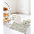 thumbnail image 4 of Pink Spring Floral Kitchen Dish Towels for Drying Dishes Set of 2, Farmhouse Flowers Sage Green Leaves Waffle Weave Microfiber Hand Tea Bathroom Towels Quick Dry & Absorbent Towel 12x12, 4 of 7