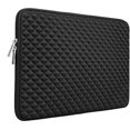 thumbnail image 1 of 13 inch laptop case foam shockproof pad protective case fluffy lining zipper protective case handbag, (black), 1 of 4