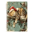thumbnail image 2 of WOBOGO Christmas Cute Cat Notebook College Horizontal Grid Paper Ink Spill Resistant Water Resistant Cover 8.3x5.7x0.4in, 2 of 8